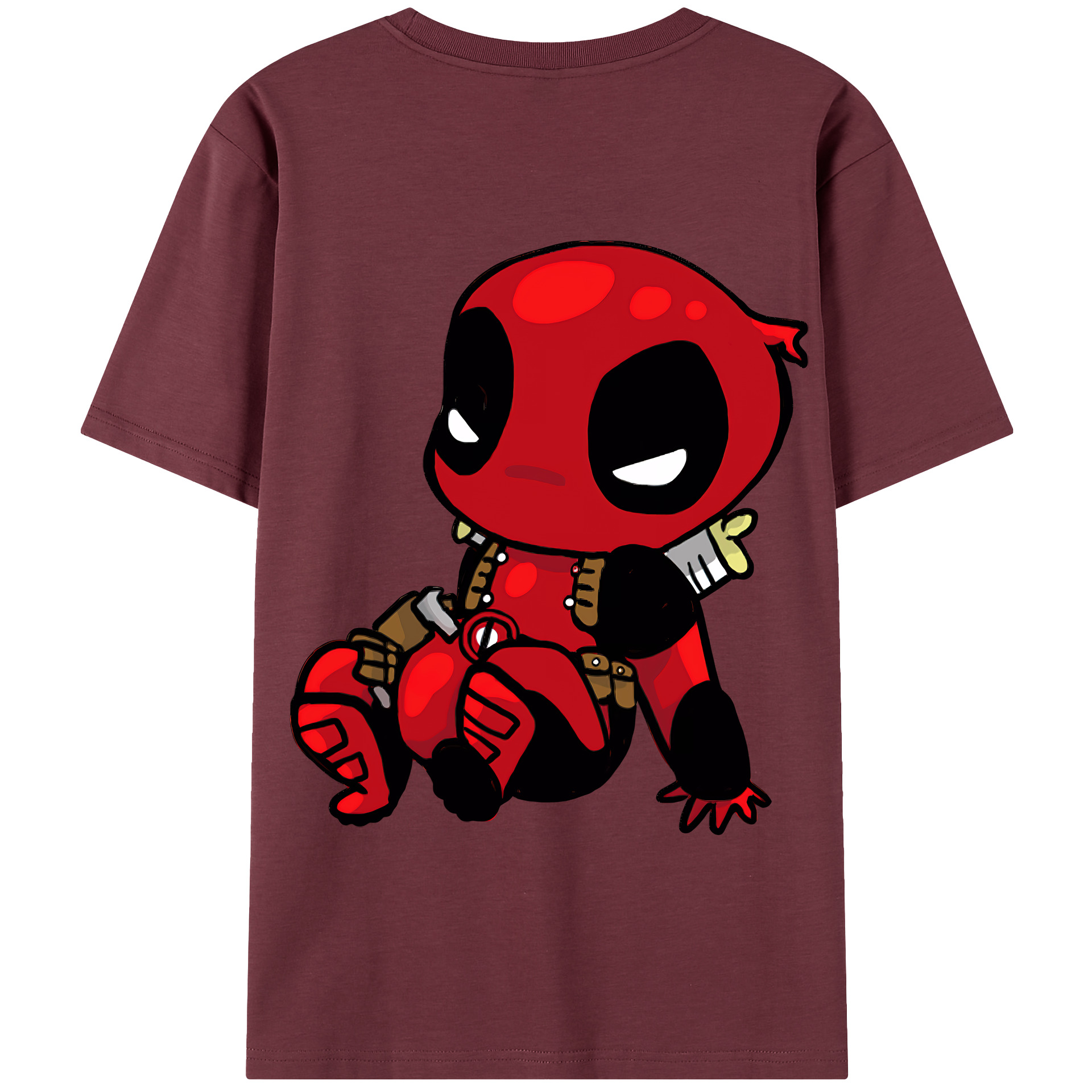 （画像用） Deadpool デッドプール 綿100％半袖Tシャツ（背面プリント）